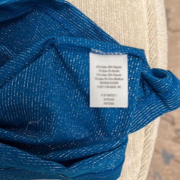 Gymboree Long sleeved top blue and silver threads sz 14 BNWT - Picture 4 of 7